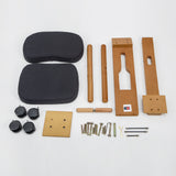 Ergonomic Adjustable Kneeling Chair BLACK - Low Angle