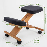 Ergonomic Adjustable Kneeling Chair BLACK - Extra Image
