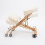 Ergonomic Adjustable Kneeling Chair WHITE - Front View