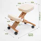 Ergonomic Adjustable Kneeling Chair WHITE - Extra Image