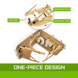 Wooden Portable Beauty Massage Table Bed 3 Fold 70cm WHITE - Extra Image