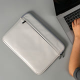 15 inch Laptop Sleeve Padded Travel Carry Case Bag L size ERATO GREY - Front View