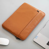 15.6/16 inch Laptop Sleeve Padded Travel Carry Case Bag XL size ERATO BROWN - Top-Down View