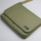 15.6/16 inch Laptop Sleeve Padded Shoulder Bag Travel Carry Case LATO KHAKI - Front View