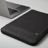 15 inch Laptop Sleeve Padded Travel Carry Case Bag L size LUKE BLACK - Rear View