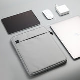 15 inch Laptop Sleeve Padded Travel Carry Case Bag L size LUKE GREY - Top-Down View