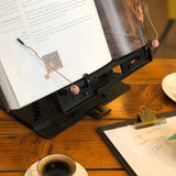 Adjustable Laptop Stand Foldable Tablet Book PC Holder Desk BLACK - Rear View