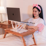 Adjustable Laptop Stand Foldable Tablet Book PC Holder Desk BLACK - Extra Image