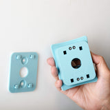 4X Door Stopper Wall Mount Door Stop Adhesive Catch Hole Advanced BLUE - Low Angle