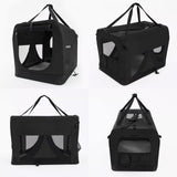 Portable Soft Dog Cage Crate Carrier XXXL BLACK - Top-Down View