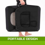 Portable Soft Dog Cage Crate Carrier XXXL BLACK - Rear View