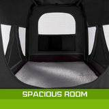 Portable Soft Dog Cage Crate Carrier XXXL BLACK - Close-Up Angle