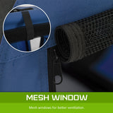 Portable Soft Dog Cage Crate Carrier L BLUE - Low Angle