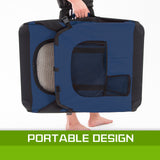 Portable Soft Dog Cage Crate Carrier L BLUE - Extra Image