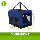 Portable Soft Dog Cage Crate Carrier L BLUE - Extra Image