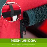 Portable Soft Dog Cage Crate Carrier L RED - Low Angle