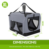 Portable Soft Dog Cage Crate Carrier XL GREY - Extra Image