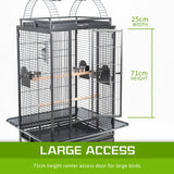 Bird Cage Parrot Aviary TENOR 203cm - Side View