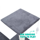 Cat Tree Multi Level Scratcher MONO 69cm GREY - 45-Degree Angle