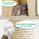 Cat Tree Multi Level Scratcher PARALA 201cm BEIGE - Side View