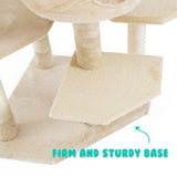 Cat Tree Multi Level Scratcher PARALA 201cm BEIGE - Extra Image