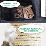 Cat Tree Multi Level Scratcher PARALA 201cm GREY - Side View