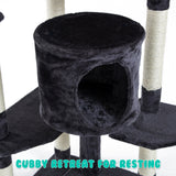 Cat Tree Multi Level Scratcher PARALA 201cm GREY - Close-Up Angle
