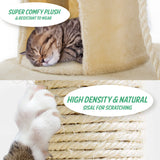 Cat Tree Multi Level Scratcher MAPLE 140cm BEIGE - Side View