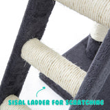Cat Tree Multi Level Scratcher MAPLE 140cm GREY - Extra Image