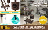 Cat Tree Multi Level Scratcher FUJI 170cm BROWN - Front View