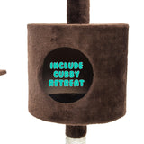 Cat Tree Multi Level Scratcher FUJI 170cm BROWN - Low Angle