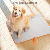 Pet Dog Cooling Mat Non-Slip Travel Roll Up Cool Pad Bed Outdoor M PINK