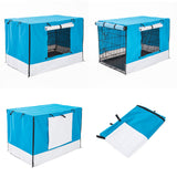 Cage Cover Enclosure for Wire Dog Cage Crate 48in BLUE - Side View