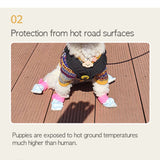 28pc X Dog Shoes Waterproof Disposable Boots Anti-Slip Pet Socks M VIOLET - Rear View