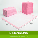 100pcs Pet Dog Cat Potty Training Toilet Mat Pads PINK - Extra Image