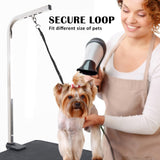 Paw Mat Pet Grooming Salon Table 78cm Adjustable Foldable Mobile for Commercial BLACK - 45-Degree Angle