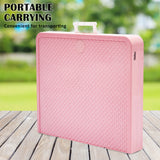 Paw Mate Pet Grooming Salon Table 97cm Adjustable Foldable Mobile Dog Cat for Commercial PINK - 45-Degree Angle