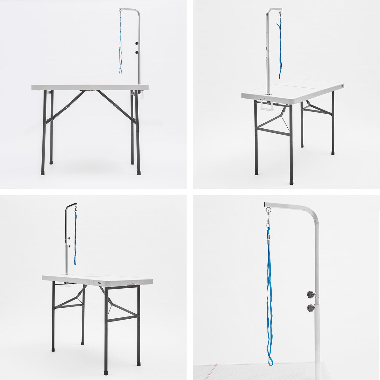 Paw Mate Pet Grooming Salon Table 97cm Adjustable Foldable Mobile Dog Cat for Commercial WHITE