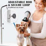 Paw Mate Pet Grooming Salon Table 97cm Adjustable Foldable Mobile Dog Cat for Commercial WHITE - Rear View