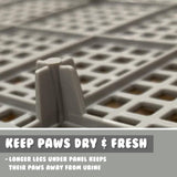 Dog Pet Potty Tray Training Toilet Portable T3 GREY - 45-Degree Angle