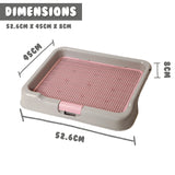 Dog Pet Potty Tray Training Toilet Portable T3 GREY - Close-Up Angle