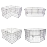 Pet Playpen Foldable Dog Cage 8 Panel 24in - Side View