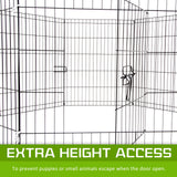 Pet Playpen Foldable Dog Cage 8 Panel 30in with Cover