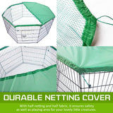 Pet Playpen Foldable Dog Cage 8 Panel 36in with Cover - Side View
