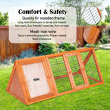 Rabbit Hutch Chicken Coop 118 x 50 x 45cm Triangle Cage Run Ester - Top-Down View