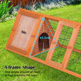 Rabbit Hutch Chicken Coop 118 x 50 x 45cm Triangle Cage Run Ester - Extra Image