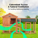 Rabbit Hutch Chicken Coop 148 x 44 x 84.5cm 2 Storey Pet Cage Run SIENA - Side View