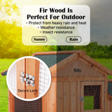 Rabbit Hutch Chicken Coop 148 x 44 x 84.5cm 2 Storey Pet Cage Run SIENA - Top-Down View