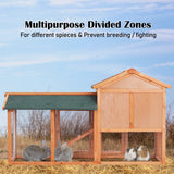 Rabbit Hutch Chicken Coop 148 x 44 x 84.5cm 2 Storey Pet Cage Run SIENA - Extra Image