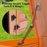 Rabbit Hutch Chicken Coop 92 x 45 x 82cm 2 Storey Cage Run Aria - Close-Up Angle
